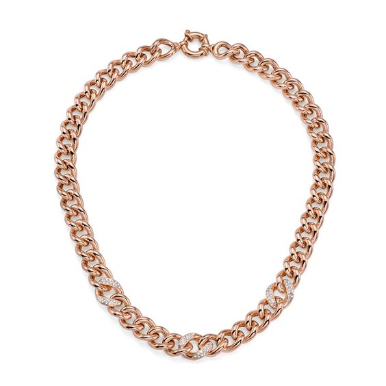 Collana Maria Cristina Sterling Donna Cristal Waves in Argento Cubic Zirconia G4823R.1 - G4823R.1